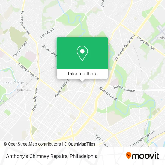 Anthony's Chimney Repairs map