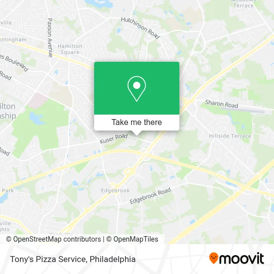 Tony's Pizza Service map