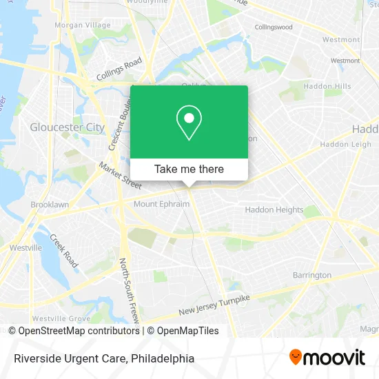 Riverside Urgent Care map