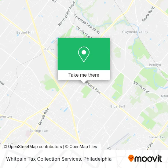 Whitpain Tax Collection Services map