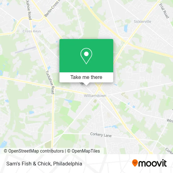 Sam's Fish & Chick map