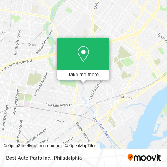 Best Auto Parts Inc. map
