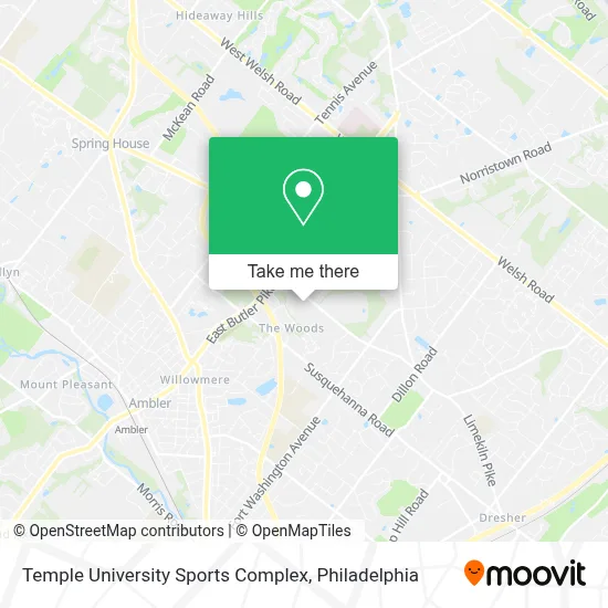 Temple University Sports Complex map