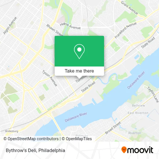 Bythrow's Deli map