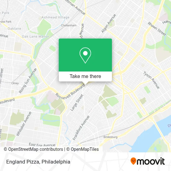 England Pizza map