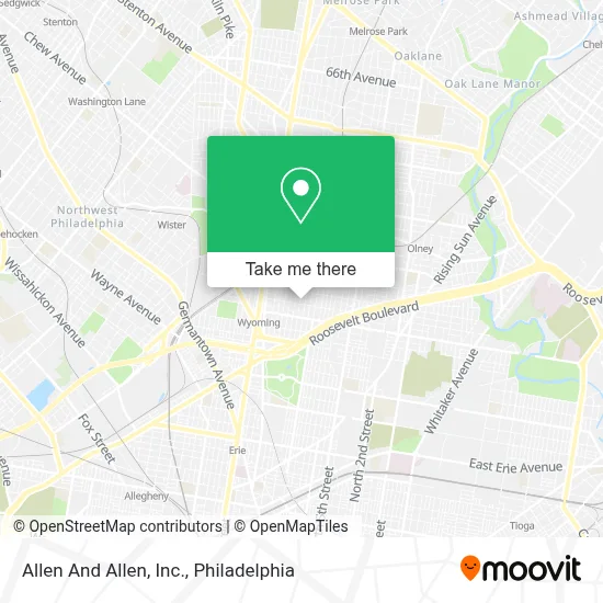 Allen And Allen, Inc. map