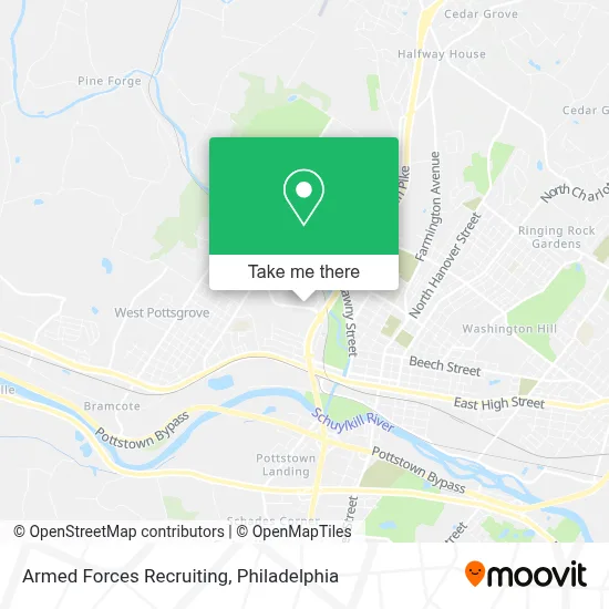 Armed Forces Recruiting map