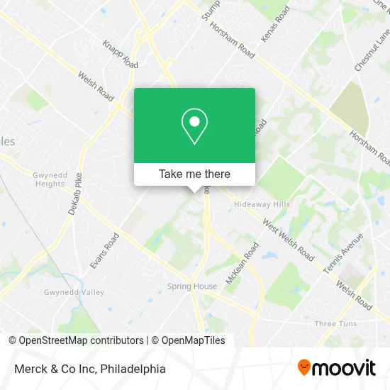 Merck & Co Inc map