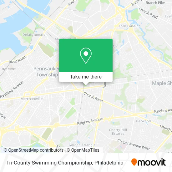 Tri-County Swimming Championship map