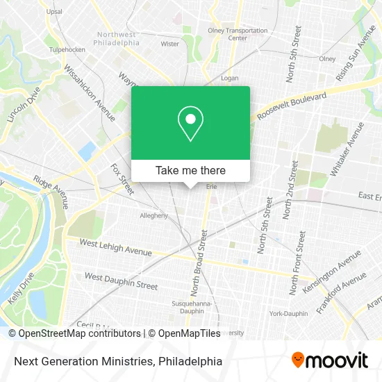 Next Generation Ministries map