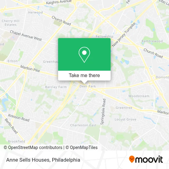 Anne Sells Houses map
