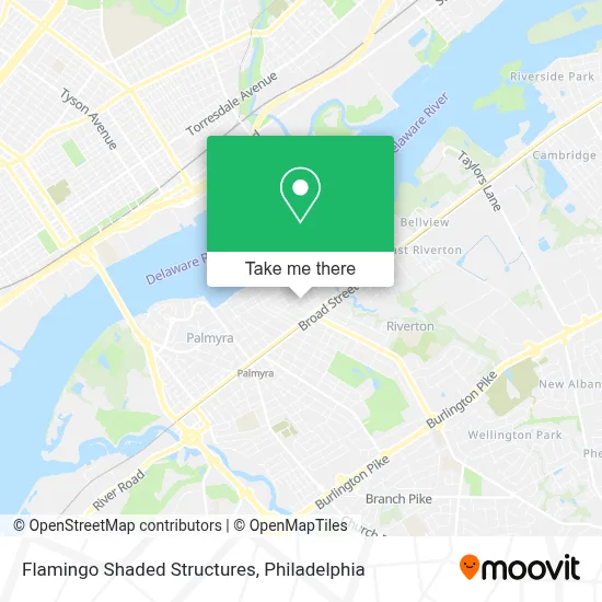 Flamingo Shaded Structures map