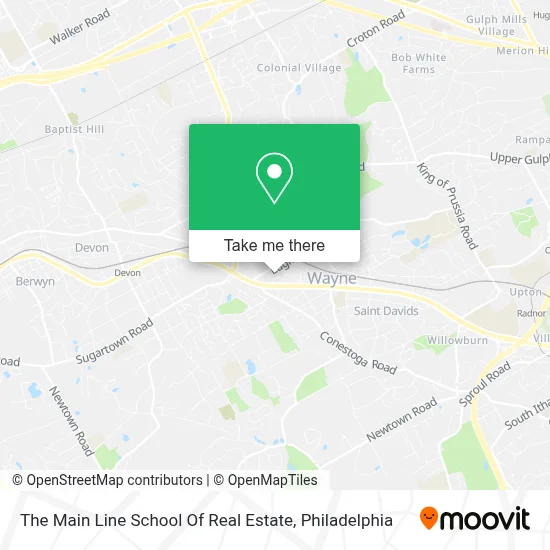 The Main Line School Of Real Estate map