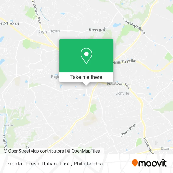 Pronto - Fresh. Italian. Fast. map