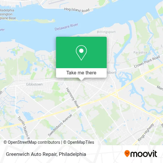 Greenwich Auto Repair map