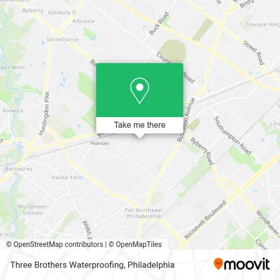Three Brothers Waterproofing map