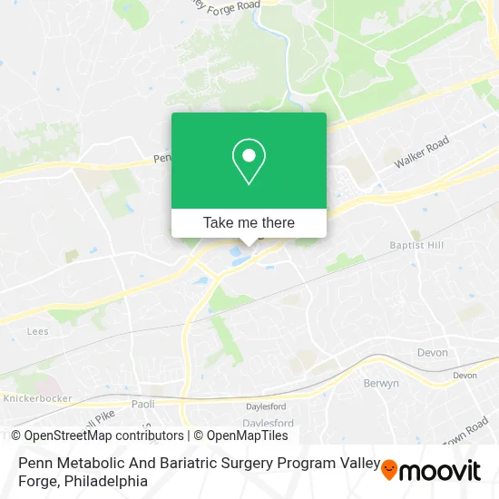 Penn Metabolic And Bariatric Surgery Program Valley Forge map
