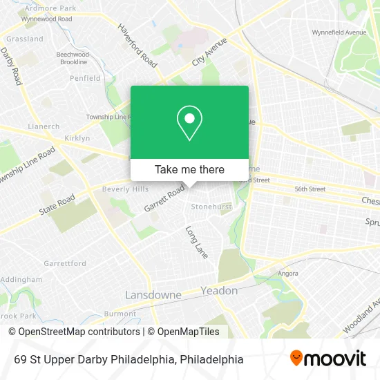 69 St Upper Darby Philadelphia map