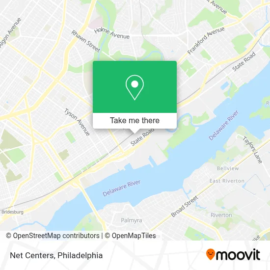 Net Centers map