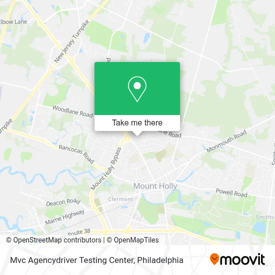 Mvc Agencydriver Testing Center map