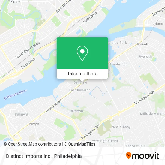 Distinct Imports Inc. map