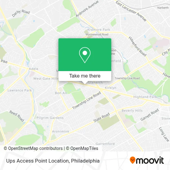 Ups Access Point Location map