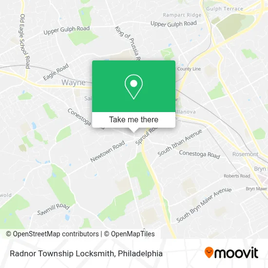 Radnor Township Locksmith map