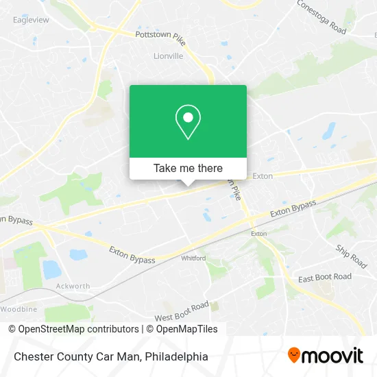 Chester County Car Man map