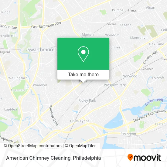 American Chimney Cleaning map
