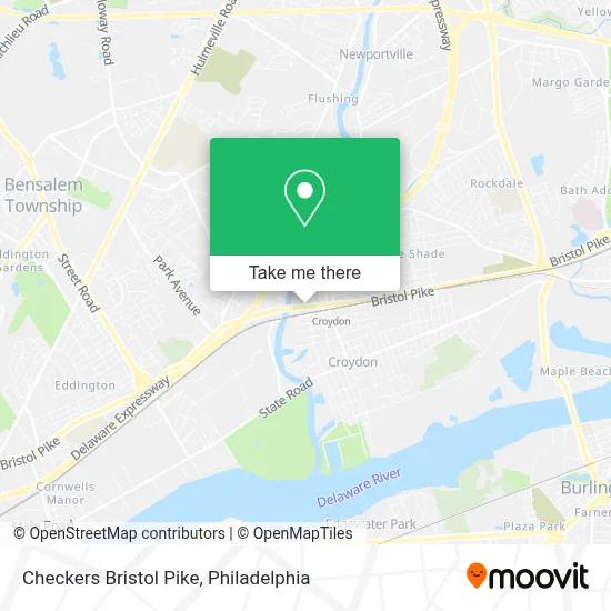 Checkers Bristol Pike map