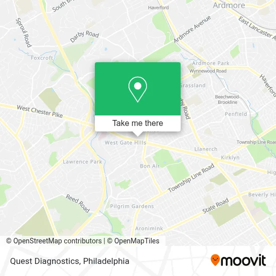 Quest Diagnostics map