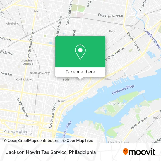 Jackson Hewitt Tax Service map