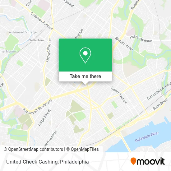 United Check Cashing map