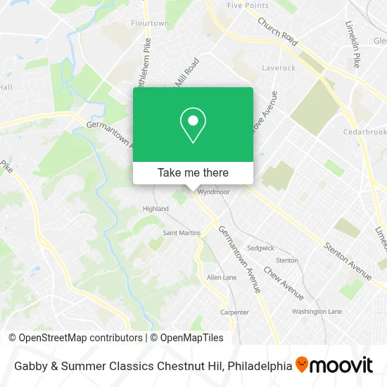 Gabby & Summer Classics Chestnut Hil map