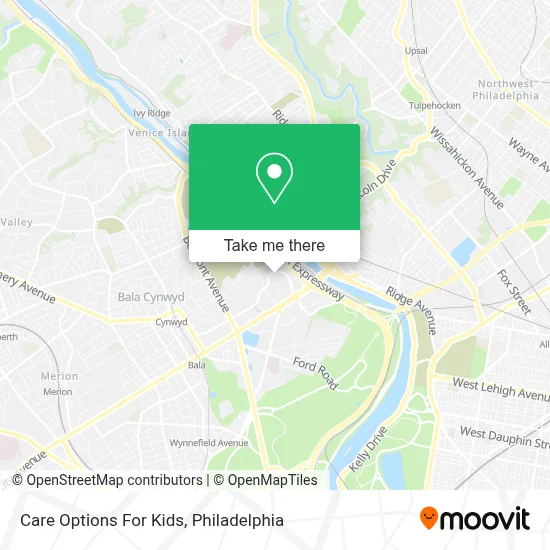 Care Options For Kids map