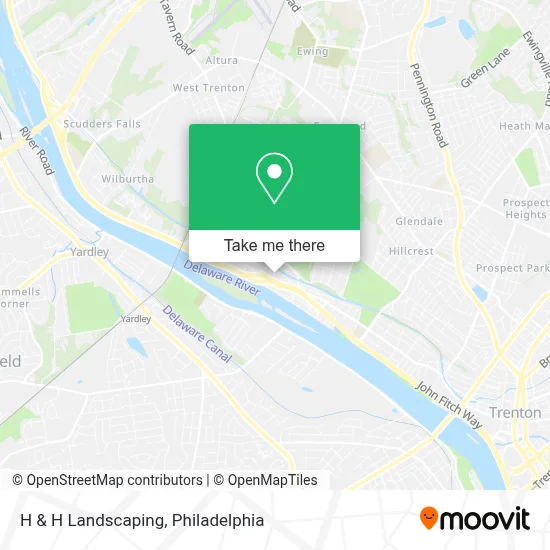 H & H Landscaping map
