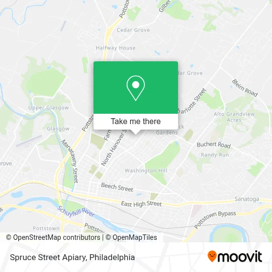 Spruce Street Apiary map