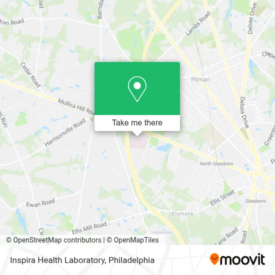 Inspira Health Laboratory map