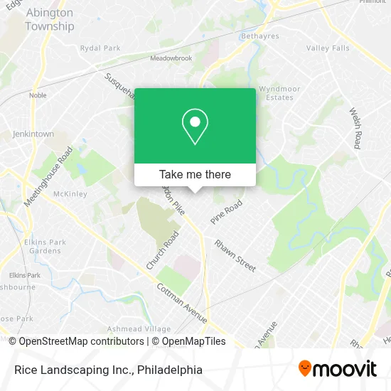 Rice Landscaping Inc. map
