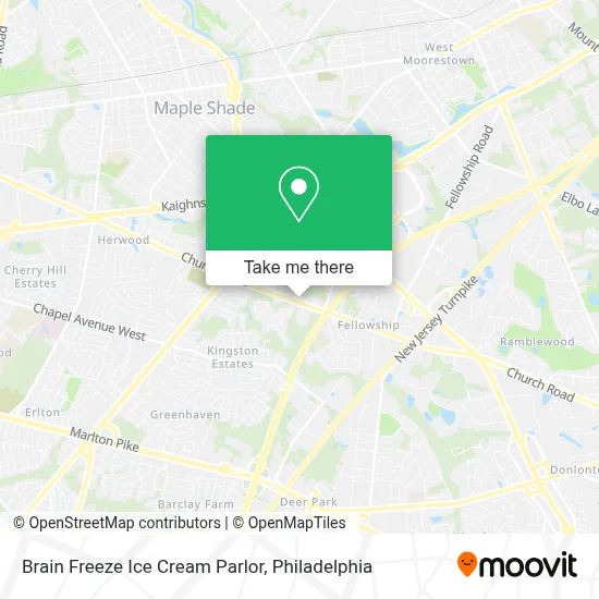 Brain Freeze Ice Cream Parlor map