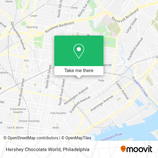 Hershey Chocolate World map