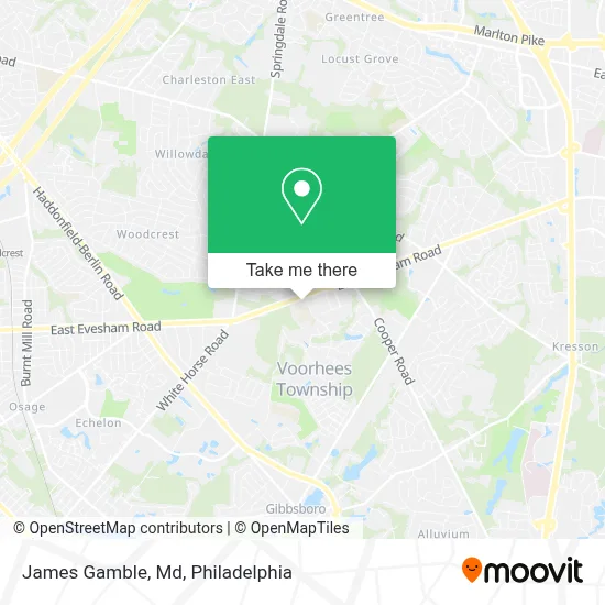 James Gamble, Md map