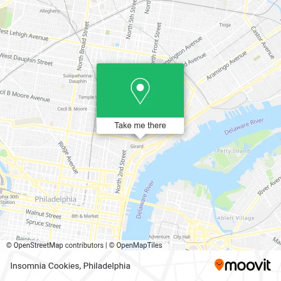 Insomnia Cookies map