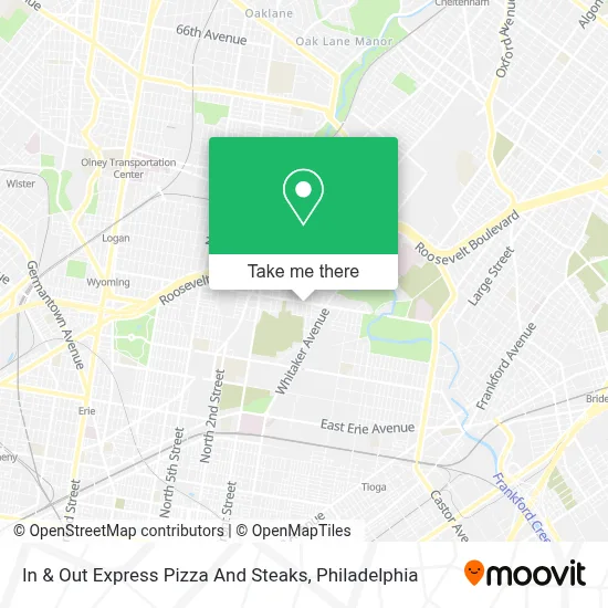 In & Out Express Pizza And Steaks map
