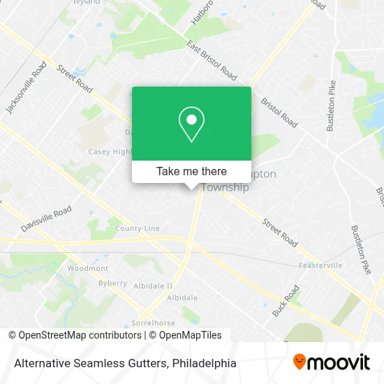 Alternative Seamless Gutters map