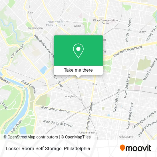 Locker Room Self Storage map