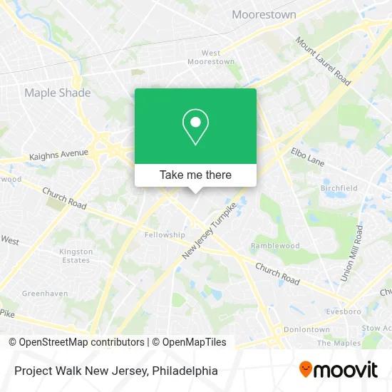 Project Walk New Jersey map