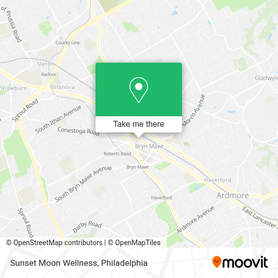 Sunset Moon Wellness map