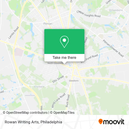 Rowan Writing Arts map