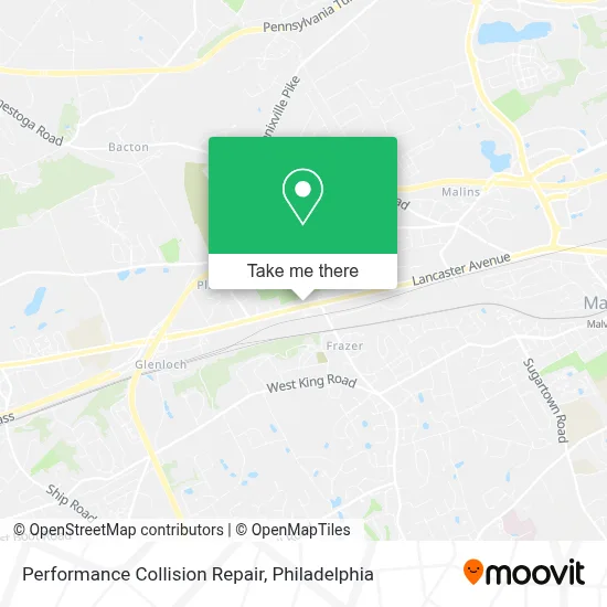 Performance Collision Repair map
